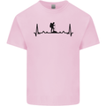 Hiking ECG Walking Rambling Trekking Pulse Kids T-Shirt Childrens Light Pink