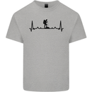 Hiking ECG Walking Rambling Trekking Pulse Kids T-Shirt Childrens Sports Grey