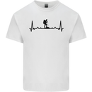 Hiking ECG Walking Rambling Trekking Pulse Mens Cotton T-Shirt Tee Top White