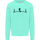 Hiking ECG Walking Rambling Trekking Pulse Mens Sweatshirt Jumper Peppermint