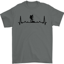Hiking ECG Walking Rambling Trekking Pulse Mens T-Shirt 100% Cotton Charcoal