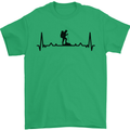 Hiking ECG Walking Rambling Trekking Pulse Mens T-Shirt 100% Cotton Irish Green