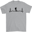 Hiking ECG Walking Rambling Trekking Pulse Mens T-Shirt 100% Cotton Sports Grey