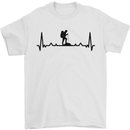 Hiking ECG Walking Rambling Trekking Pulse Mens T-Shirt 100% Cotton White