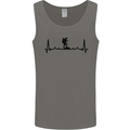 Hiking ECG Walking Rambling Trekking Pulse Mens Vest Tank Top Charcoal