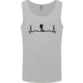 Hiking ECG Walking Rambling Trekking Pulse Mens Vest Tank Top Sports Grey