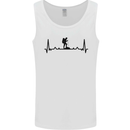 Hiking ECG Walking Rambling Trekking Pulse Mens Vest Tank Top White