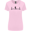 Hiking ECG Walking Rambling Trekking Pulse Womens Wider Cut T-Shirt Light Pink