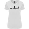 Hiking ECG Walking Rambling Trekking Pulse Womens Wider Cut T-Shirt White