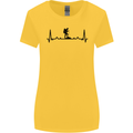 Hiking ECG Walking Rambling Trekking Pulse Womens Wider Cut T-Shirt Yellow