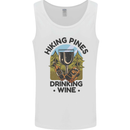 Hiking Pines Drinking Wine Funny Alcohol Mens Vest Tank Top White