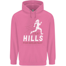 Hills Running Marathon Cross Country Runner Childrens Kids Hoodie Azalea