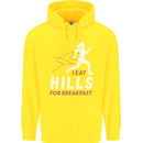 Hills Running Marathon Cross Country Runner Childrens Kids Hoodie Yellow