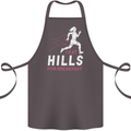 Hills Running Marathon Cross Country Runner Cotton Apron 100% Organic Dark Grey