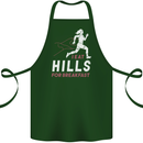 Hills Running Marathon Cross Country Runner Cotton Apron 100% Organic Forest Green