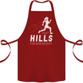 Hills Running Marathon Cross Country Runner Cotton Apron 100% Organic Maroon