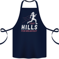 Hills Running Marathon Cross Country Runner Cotton Apron 100% Organic Navy Blue