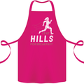 Hills Running Marathon Cross Country Runner Cotton Apron 100% Organic Pink