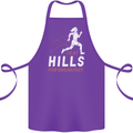 Hills Running Marathon Cross Country Runner Cotton Apron 100% Organic Purple