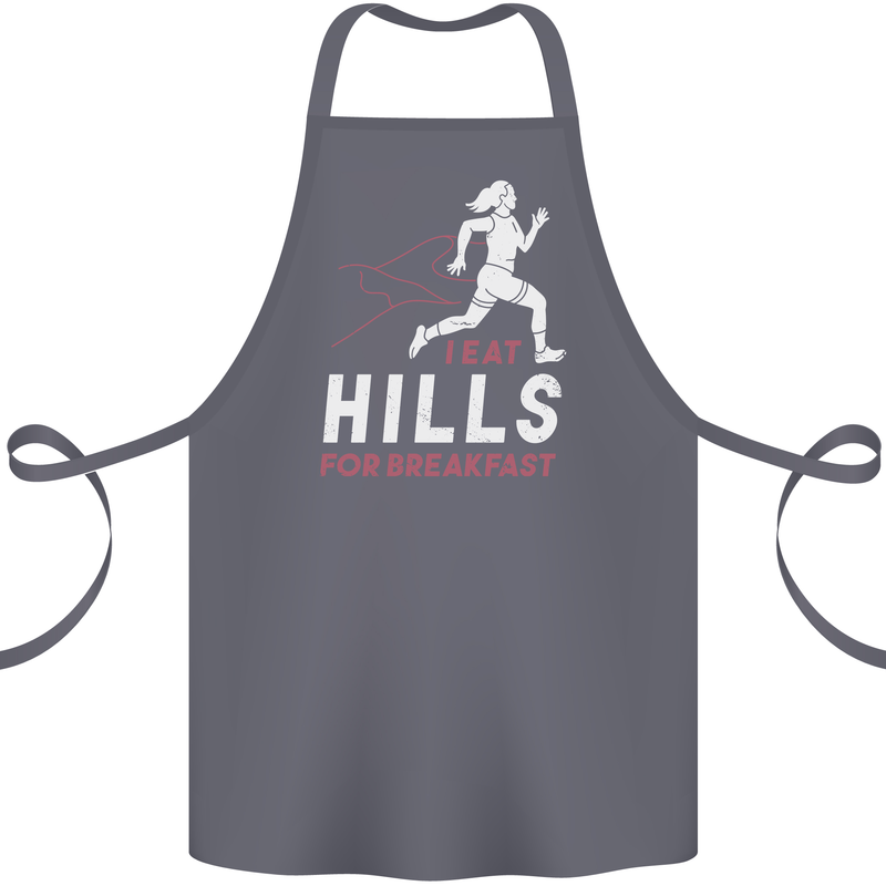 Hills Running Marathon Cross Country Runner Cotton Apron 100% Organic Steel