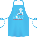 Hills Running Marathon Cross Country Runner Cotton Apron 100% Organic Turquoise
