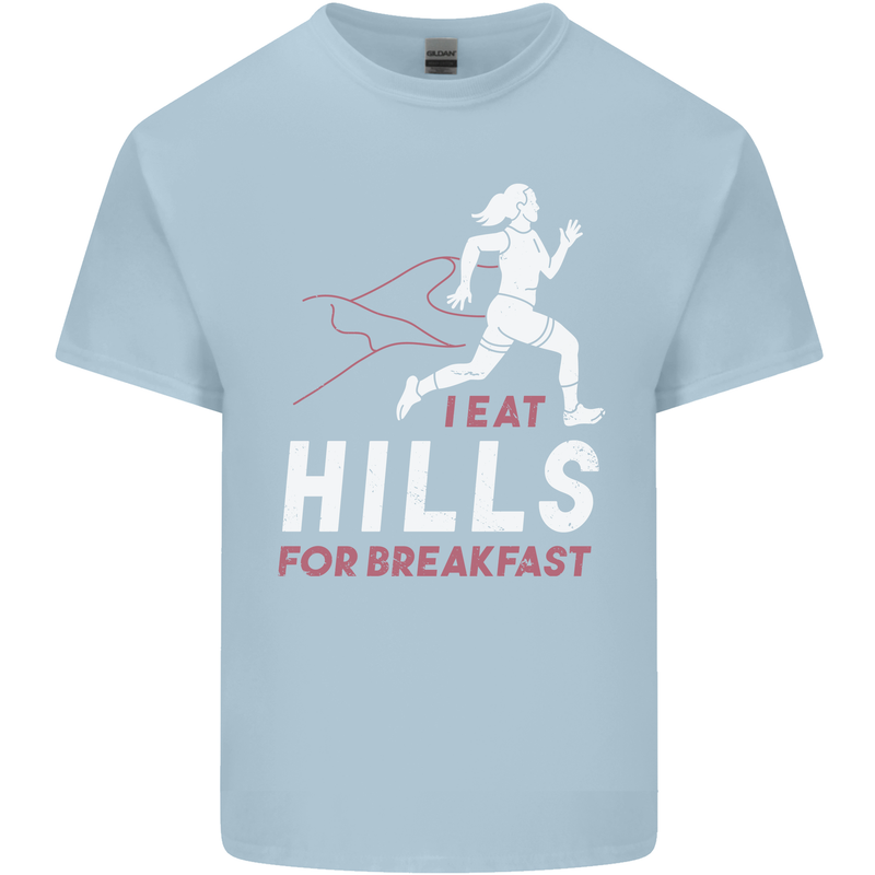 Hills Running Marathon Cross Country Runner Kids T-Shirt Childrens Light Blue