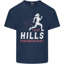 Hills Running Marathon Cross Country Runner Kids T-Shirt Childrens Navy Blue