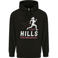 Hills Running Marathon Cross Country Runner Mens 80% Cotton Hoodie Black