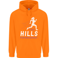 Hills Running Marathon Cross Country Runner Mens 80% Cotton Hoodie Orange