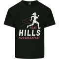 Hills Running Marathon Cross Country Runner Mens Cotton T-Shirt Tee Top Black