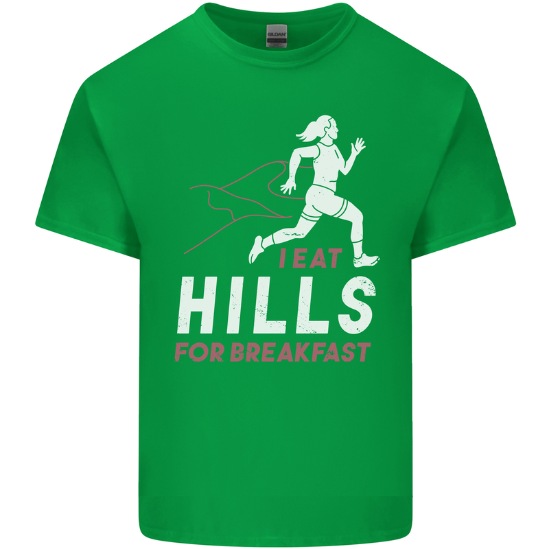 Hills Running Marathon Cross Country Runner Mens Cotton T-Shirt Tee Top Irish Green
