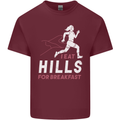 Hills Running Marathon Cross Country Runner Mens Cotton T-Shirt Tee Top Maroon