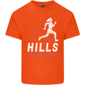 Hills Running Marathon Cross Country Runner Mens Cotton T-Shirt Tee Top Orange