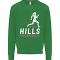 Hills Running Marathon Cross Country Runner Mens Sweatshirt Jumper Irish Green
