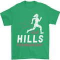 Hills Running Marathon Cross Country Runner Mens T-Shirt 100% Cotton Irish Green