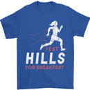 Hills Running Marathon Cross Country Runner Mens T-Shirt 100% Cotton Royal Blue