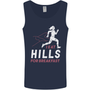 Hills Running Marathon Cross Country Runner Mens Vest Tank Top Navy Blue