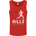 Hills Running Marathon Cross Country Runner Mens Vest Tank Top Red