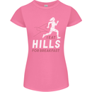 Hills Running Marathon Cross Country Runner Womens Petite Cut T-Shirt Azalea