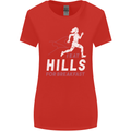 Hills Running Marathon Cross Country Runner Womens Wider Cut T-Shirt Red