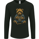 Hip-Hop Teddy Bear Gangsta Rap Gangster Mens Long Sleeve T-Shirt Black
