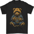 Hip-Hop Teddy Bear Gangsta Rap Gangster Mens T-Shirt 100% Cotton Black