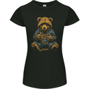 Hip-Hop Teddy Bear Gangsta Rap Gangster Womens Petite Cut T-Shirt Black