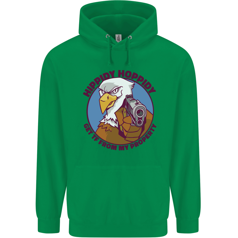 Hippidy Hoppidy Get Off My Property Gun Rights Childrens Kids Hoodie Irish Green