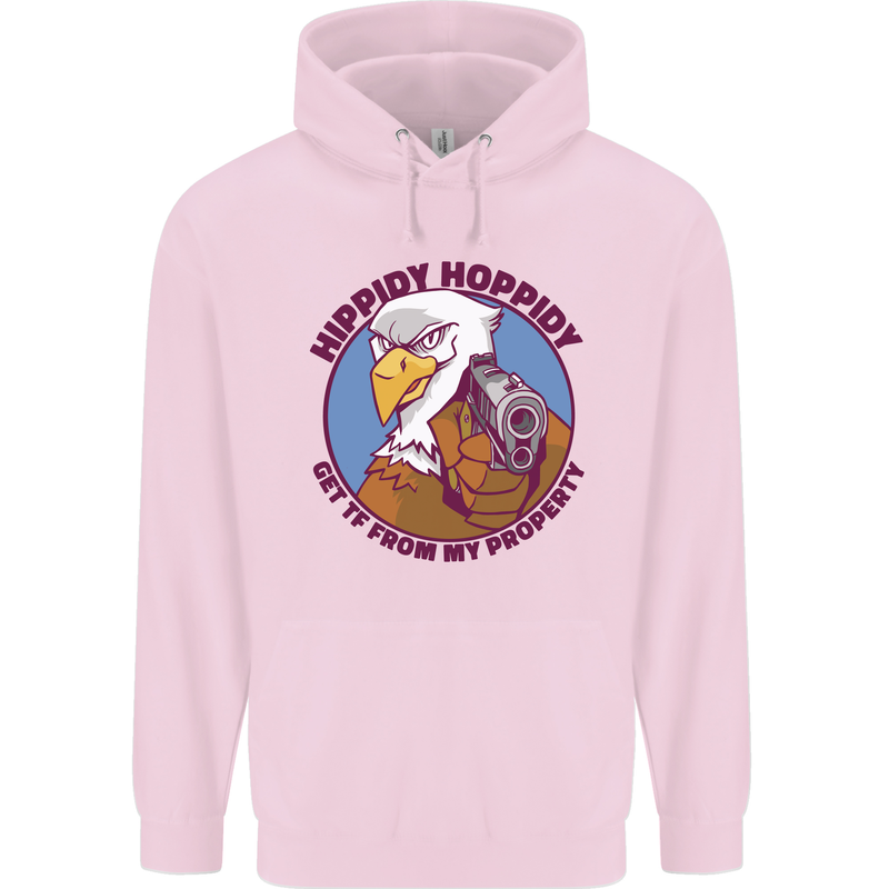 Hippidy Hoppidy Get Off My Property Gun Rights Childrens Kids Hoodie Light Pink