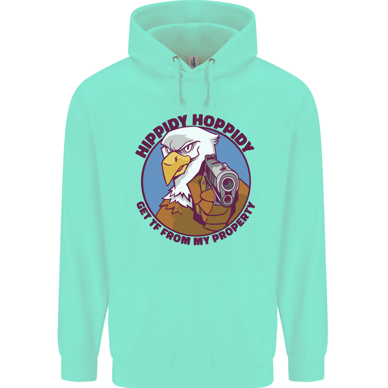 Hippidy Hoppidy Get Off My Property Gun Rights Childrens Kids Hoodie Peppermint