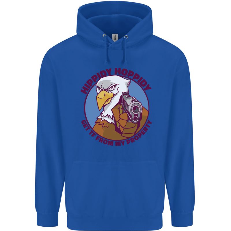 Hippidy Hoppidy Get Off My Property Gun Rights Childrens Kids Hoodie Royal Blue