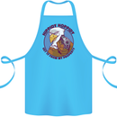 Hippidy Hoppidy Get Off My Property Gun Rights Cotton Apron 100% Organic Turquoise