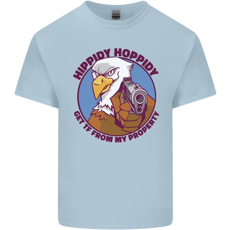 Hippidy Hoppidy Get Off My Property Gun Rights Kids T-Shirt Childrens Light Blue