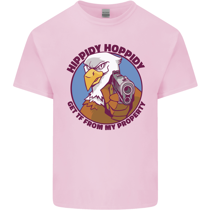 Hippidy Hoppidy Get Off My Property Gun Rights Kids T-Shirt Childrens Light Pink